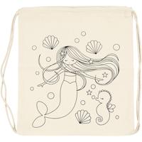 Creativ Company Rugzak, zeemeermin, afm 37x41 cm, 110 gr, licht naturel, 1 stuk - thumbnail