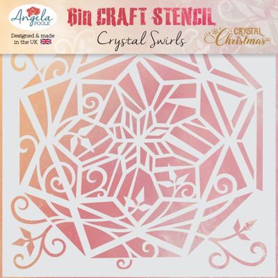 Angela Poole • craft stencil crystal swirls