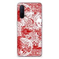 Silicone Back Case OnePlus Nord CE 5G Angel Skull Rood - thumbnail