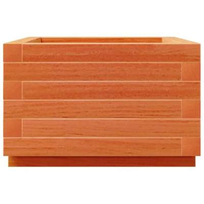 Plantenbak 40x40x26,5 cm massief grenenhout wasbruin