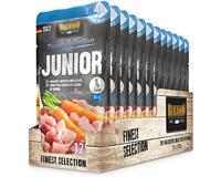Belcando Junior [12 x 125g kip met wortel] | nat voer voor honden | compleet voer in interne portiezak voor honden - thumbnail