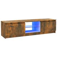 Tv-meubel met LED-verlichting 120x30x35,5 cm gerookt eikenkleur - thumbnail