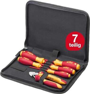 Wiha VDE-Schraubendrehersatz mit Seitenschneider 6tlg in Tasche 33969 Gereedschapsset Electricien Incl. tas 6-delig
