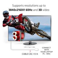 club3D CAC-1514 USB-C-displaykabel USB-C / HDMI Adapterkabel USB-C stekker, HDMI-A-stekker 1.80 m Wit - thumbnail
