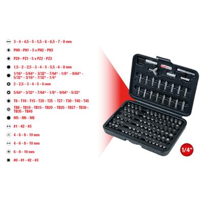 KS TOOLS Ks-tools bitset "classic" bits-screwdr.set 100tlg. in a case