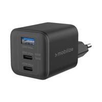 Mobilize Wall Charger 2x USB-C + 1x USB GaN 65W with PD/PPS Black - thumbnail