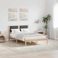 Bedframe met Gevoerd Hoofdgedeelte Donkergrijs 120 x 200 cm - thumbnail