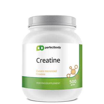 Creatine monohydraat poeder - Micronized ultrafine - Voor kracht & explosiviteit - Zuivere kwaliteit - 500g PerfectBody