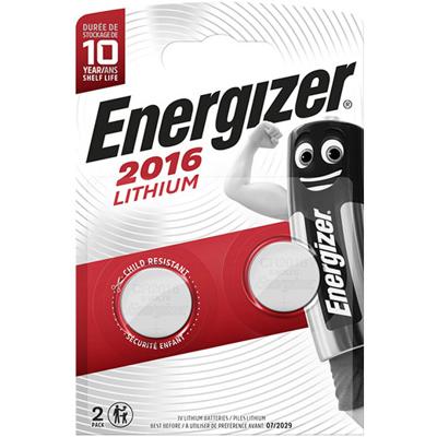 Energizer Knoopcel CR2016 3 V 2 stuk(s) 90 mAh Lithium CR2016