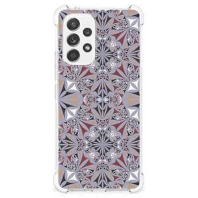 Samsung Galaxy A53 5G Anti-Shock Hoesje Flower Tiles Samsung Galaxy A53 5G Anti-Shock Hoesje Flower Tiles