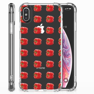Apple iPhone X | Xs Beschermhoes Paprika Red Apple iPhone X | Xs Beschermhoes Paprika Red