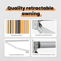 VidaXL Inklapbaar zonnescherm multikleur 350 x 250 cm - thumbnail