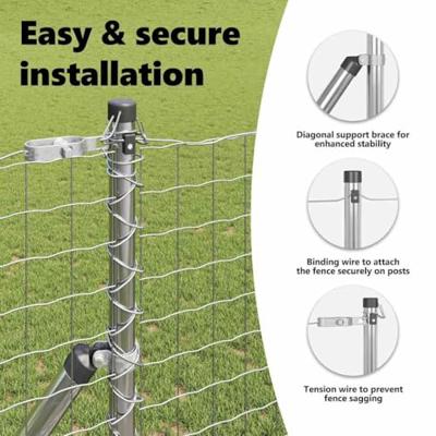 VidaXL Afrasteringspaal 7 pcs zilver staal