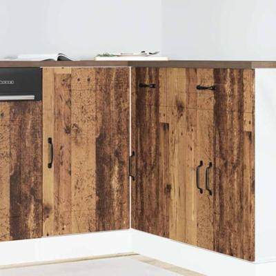Keuken onderkast Kalmar bewerkt hout oud houtkleurig Keuken onderkast Kalmar bewerkt hout oud houtkleurig