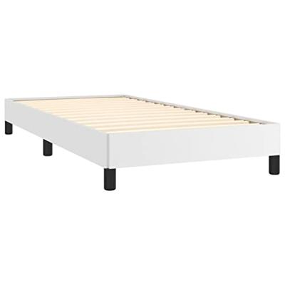 Bedframe kunstleer wit 90x190 cm