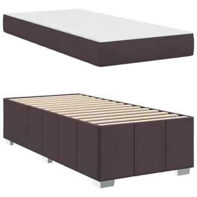 Bedframe met matras Donkerbruin 80 x 200 cm Stof