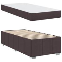 Bedframe met matras Donkerbruin 80 x 200 cm Stof - thumbnail