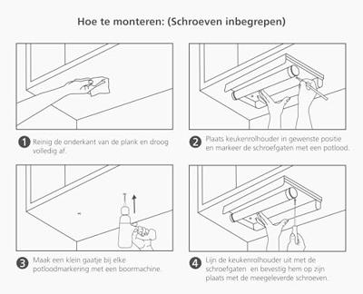Joseph Joseph RollGrip Keukenrolhouder RVS