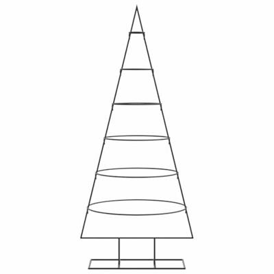 Kerstdecoratie kerstboom 150 cm metaal zwart