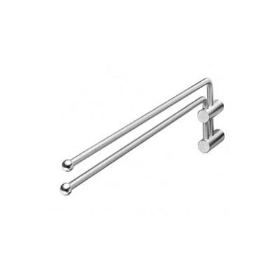 Handdoekhouder duo-gebogen draaibaar rvs gebo