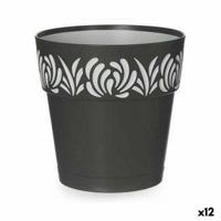 Zelfwaterende bloempot Stefanplast Gaia Antraciet Plastic 15 x 15 x 15 cm (12 Stuks) - thumbnail