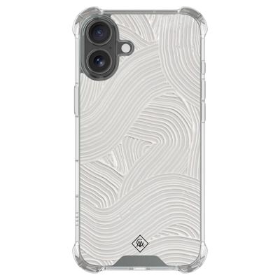 iPhone 16 shockproof hoesje - Abstract beige waves
