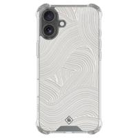 iPhone 16 shockproof hoesje - Abstract beige waves - thumbnail