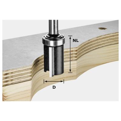 Festool 491028 Vlakke frees Lengte 62 mm Afmeting, Ø 19.05 mm Werklengte 25 mm Schachtdiameter 8 mm