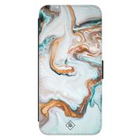 Samsung Galaxy S23 flipcase - Marmer blauw goud - thumbnail