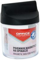 OFFICE products papierklemhouder, zonder clips, rond, magnetisch, transparant - thumbnail