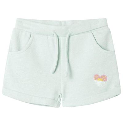 Kindershorts met trekkoord 104 gemengd lichtmintkleurig