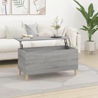 Salontafel 90x44,5x45 cm bewerkt hout grijs sonoma eikenkleurig - thumbnail