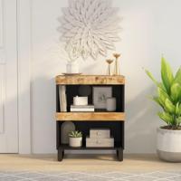 Bijzetkast 60x33x75 cm massief mangohout - thumbnail