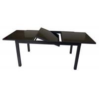Uitschuifbare tuintafel - Aluminium Glas - Antraciet Zwart 180 - 240 cm - thumbnail