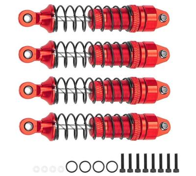 Schokdempers (4) voor de Arrma 1/18 Grom (Mojave, Typhon, Granite) - Rood