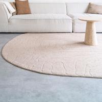 By-Boo Organisch Vloerkleed 'Pebble' Wol, 190 x 290cm, kleur Beige - thumbnail
