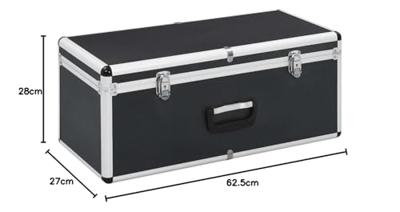 VidaXL Opbergkoffers 2 st aluminium zwart