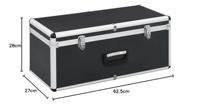 VidaXL Opbergkoffers 2 st aluminium zwart - thumbnail