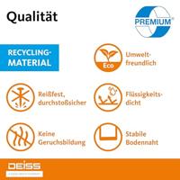 Vuilniszak 37 micron, ft 70 x 110 cm, 120 liter, zwart, rol van 25 stuks - thumbnail