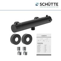 Schutte LONDON thermostatische mengkraan douche| mat zwart - 52466 - 52466 - thumbnail