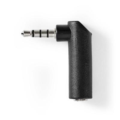 Nedis Stereo-Audioadapter | 3,5 mm Male | 3,5 mm Female | 90° Gehoekt | 1 stuks - CAGB22980BK CAGB22980BK