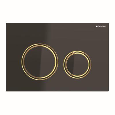 Bedieningsplaat Geberit Sigma-21 Glas Zwart/Goud