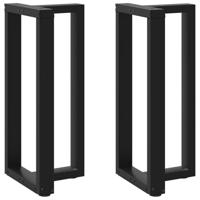 Bartafelpoten 2 st T-vormig 40x35x(90-91) cm staal zwart - thumbnail