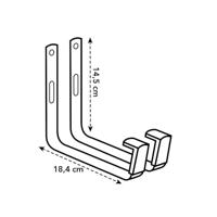 Elho barcelona wall bracket antraciet - thumbnail