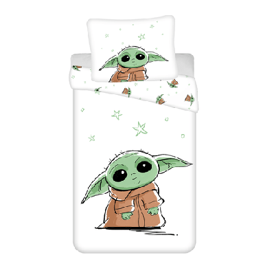 Star Wars Dekbedovertrek Baby Yoda- 140 x 200 cm - 70 x 90 cm - Katoen