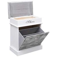 VidaXL Schoenenkast 50x28x58 cm paulowniahout grijs - thumbnail