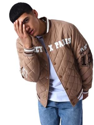 Project X Paris Teddy Quilted Jas Heren Beige - Maat S - Kleur: Beige | Soccerfanshop Project X Paris Teddy Quilted Jas Heren Beige - Maat S - Kleur: Beige | Soccerfanshop