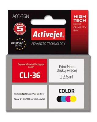 Activejet ACC-36N (Canon CLI-36 vervanging; Supreme; 12,5 ml; kleur)