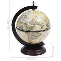 Globebar tafelmodel eucalyptushout groen - thumbnail