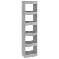 Boekenkast/kamerscherm 40x30x166 cm betongrijs - thumbnail